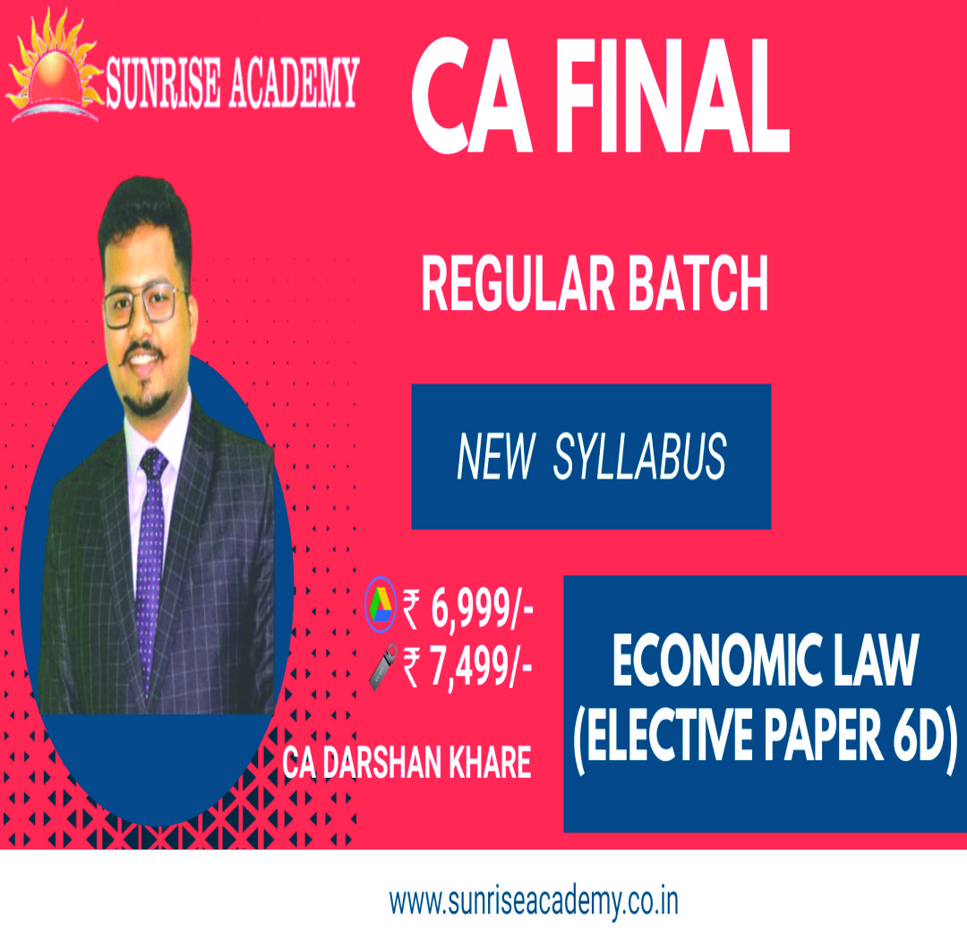 CA Final Economic Law Elective Paper 6D Regular Course Video Lecture